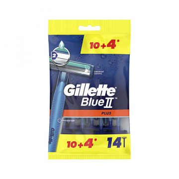 خودتراش 2 لبه Blue II Plus ژیلت 14 عددی